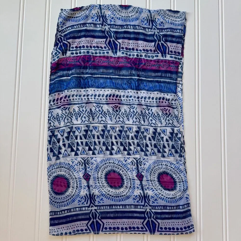 Lightweight Boho Tribal Aztec Print Infinity Scarf | 72